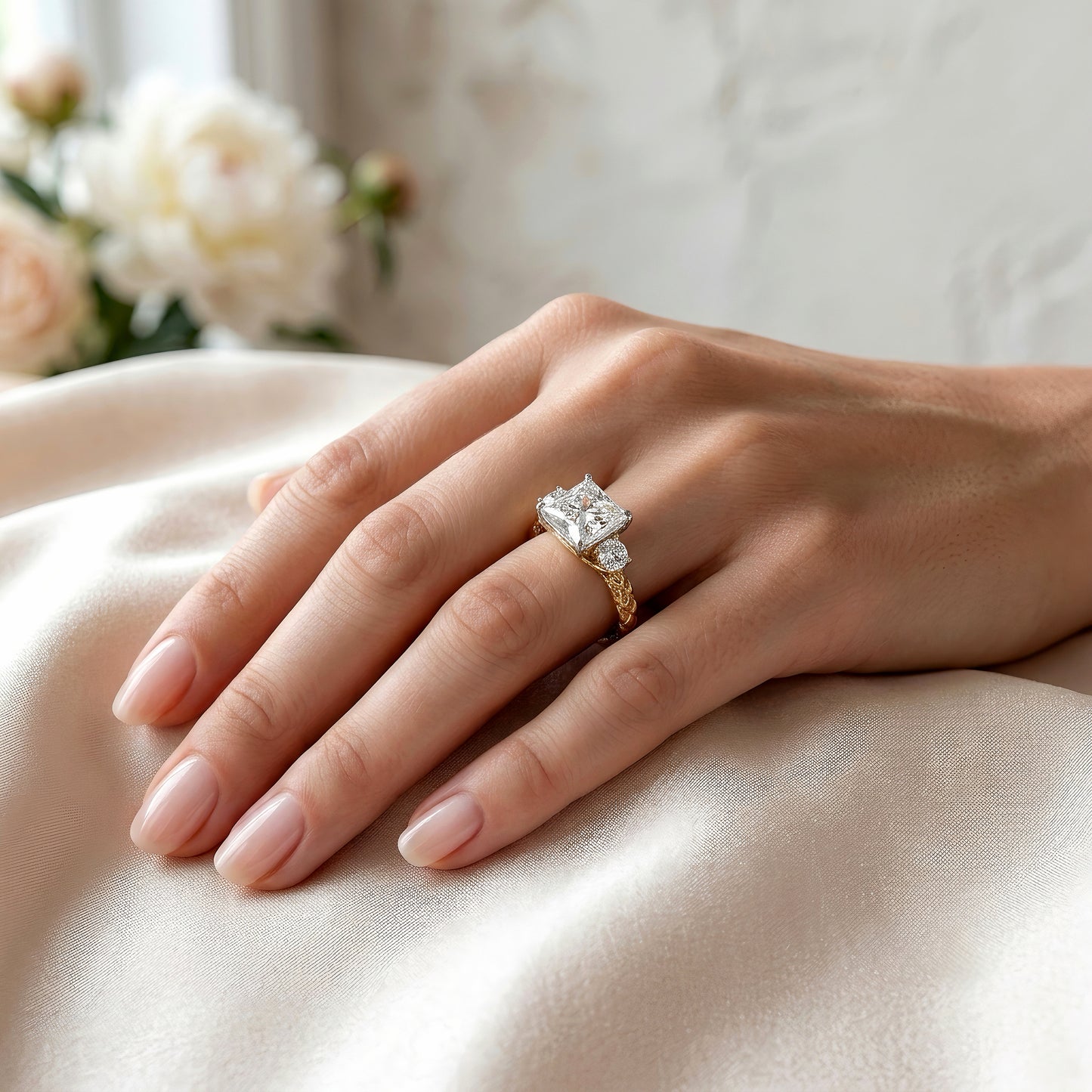 The Guinevere | Princess Cut Three-Stone Lab-Grown Diamond Ring