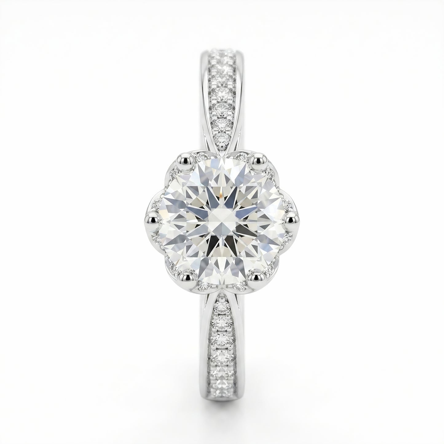 The Flora | Tulip Setting Lab-Grown Diamond Ring