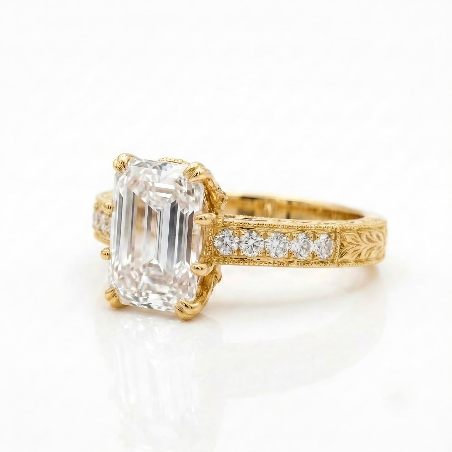 The Astor | Vintage Emerald Cut Lab-Grown Diamond Ring