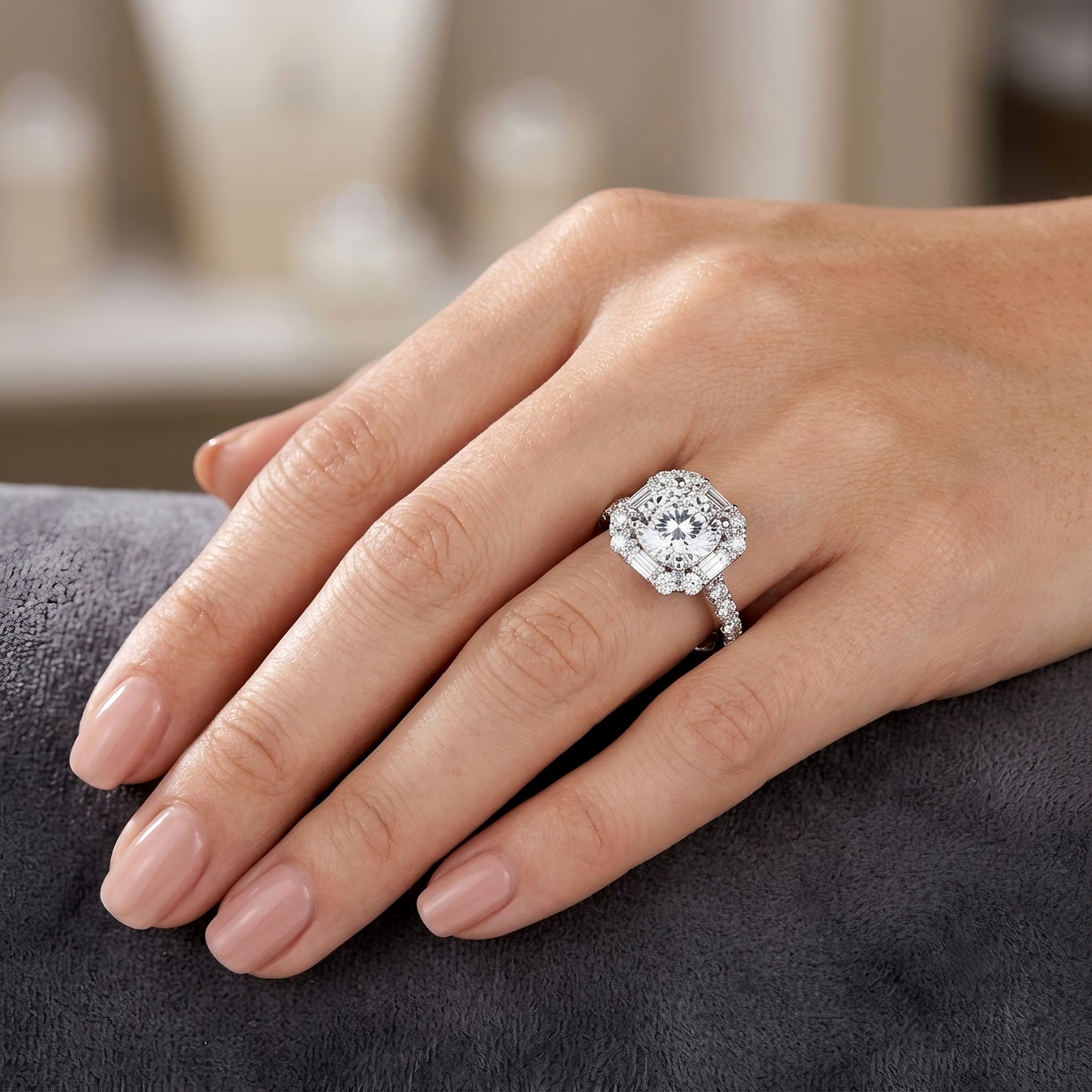 The "Versailles" Art Deco Lab-Grown Diamond Ring
