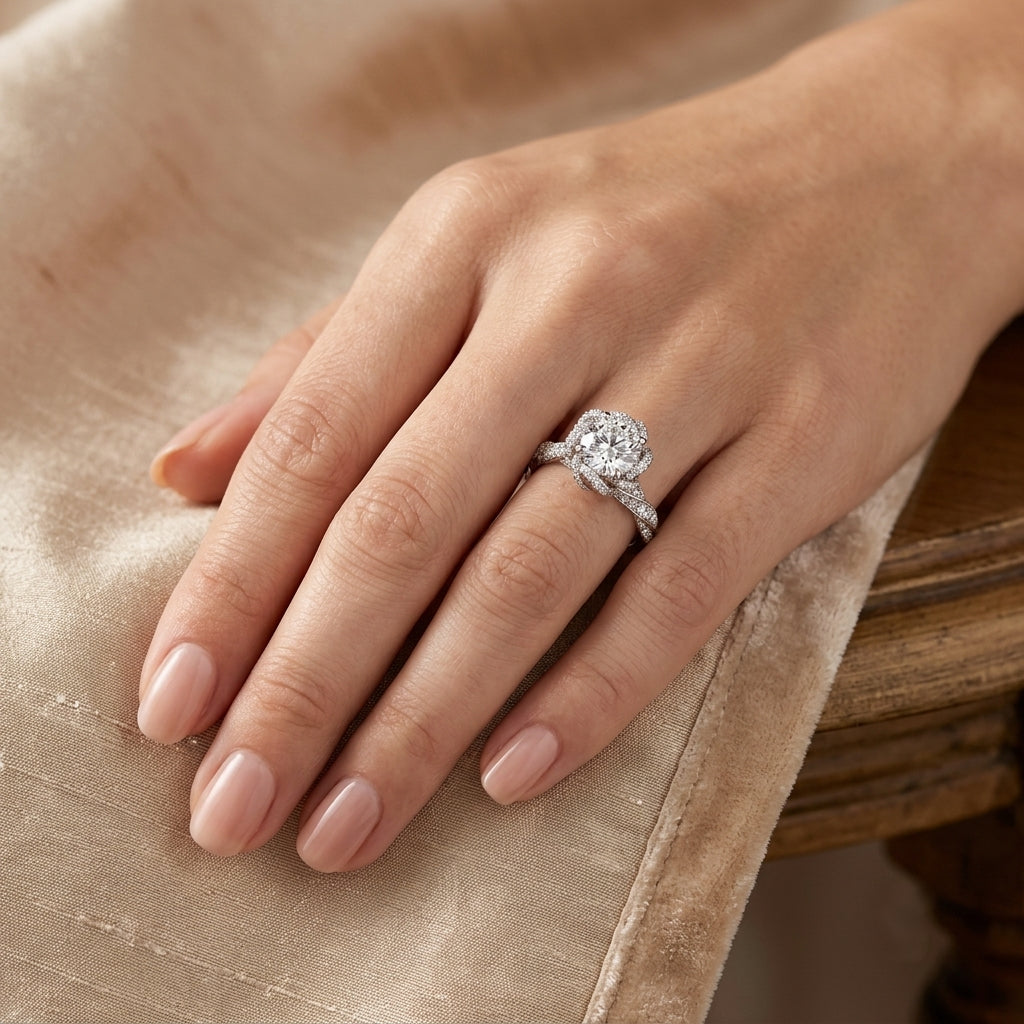 The "Fontaine Rose" Round Cut Lab-Grown Diamond Ring