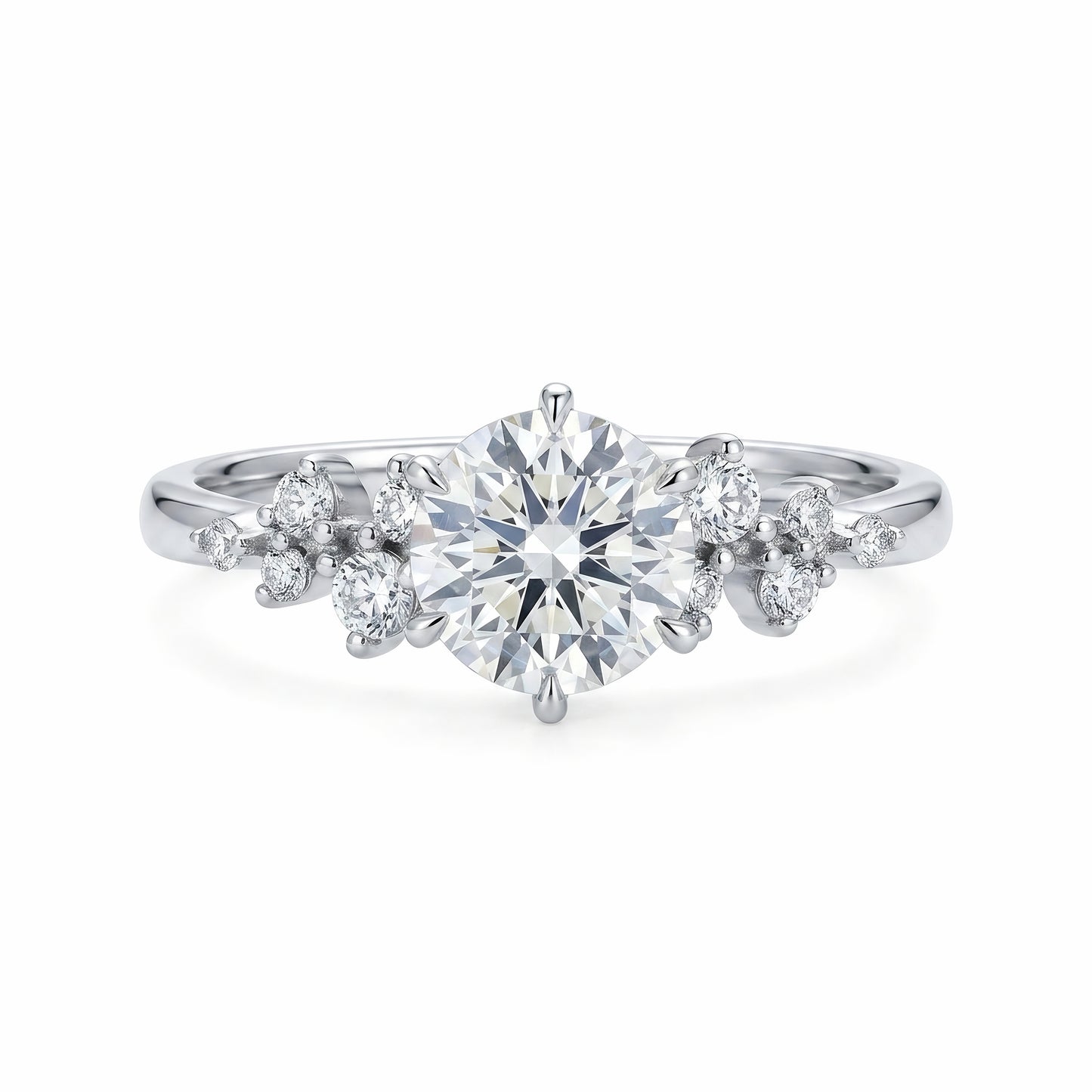 The Berlin Love Letter | Round Diamond Cluster Engagement Ring