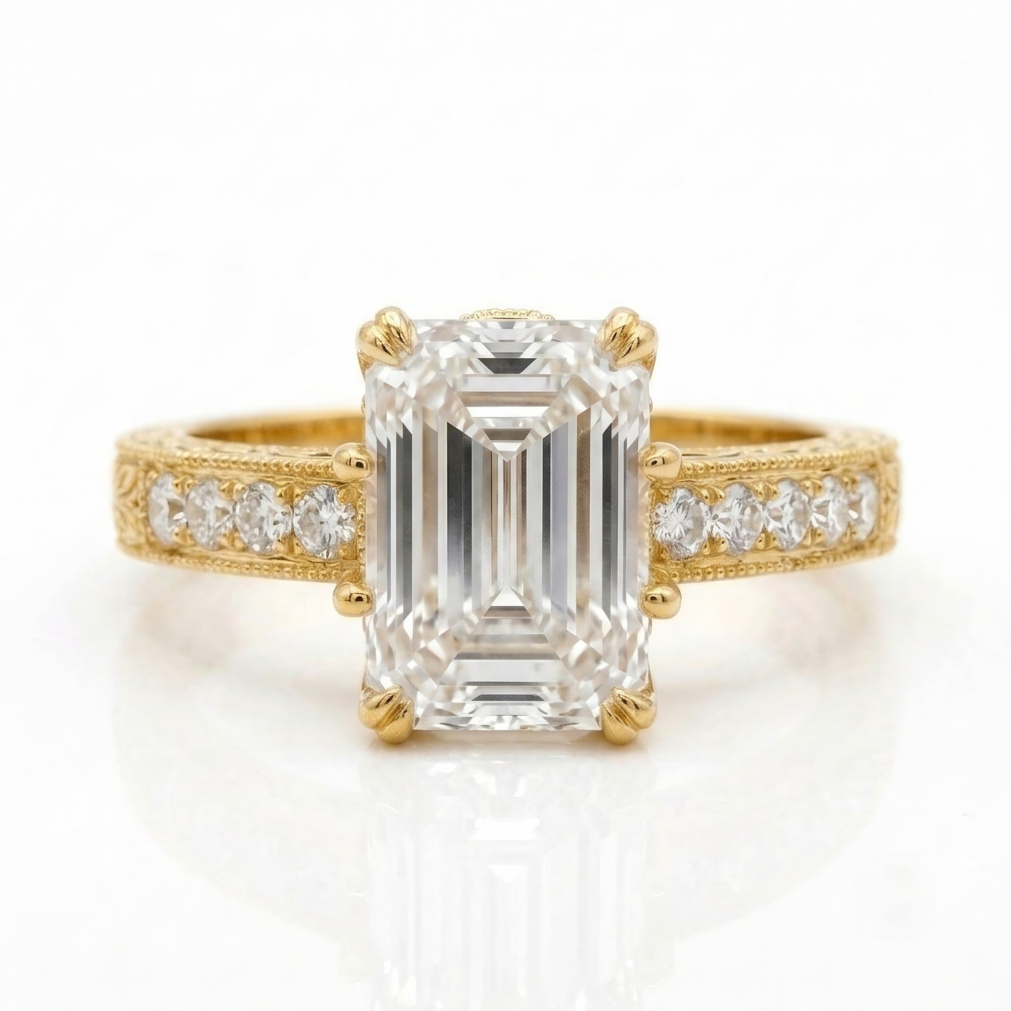 The Astor | Vintage Emerald Cut Lab-Grown Diamond Ring