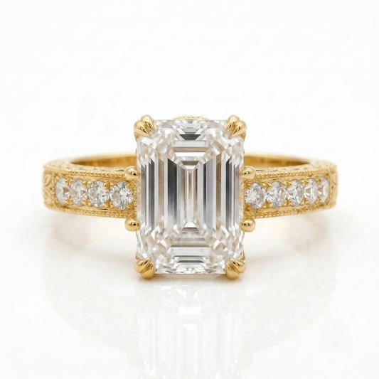 The Astor | Vintage Emerald Cut Lab-Grown Diamond Ring