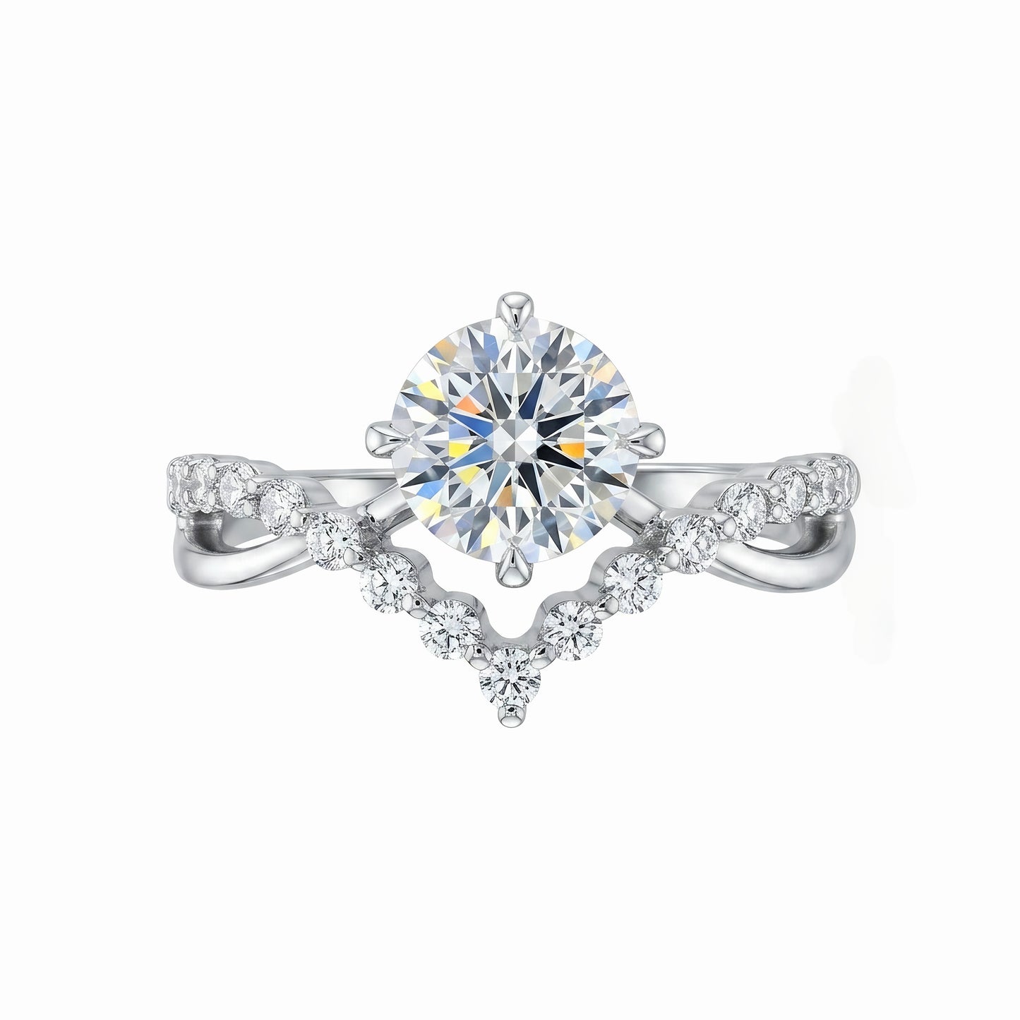 The "Crowned Love" Tiara Lab-Grown Diamond Ring