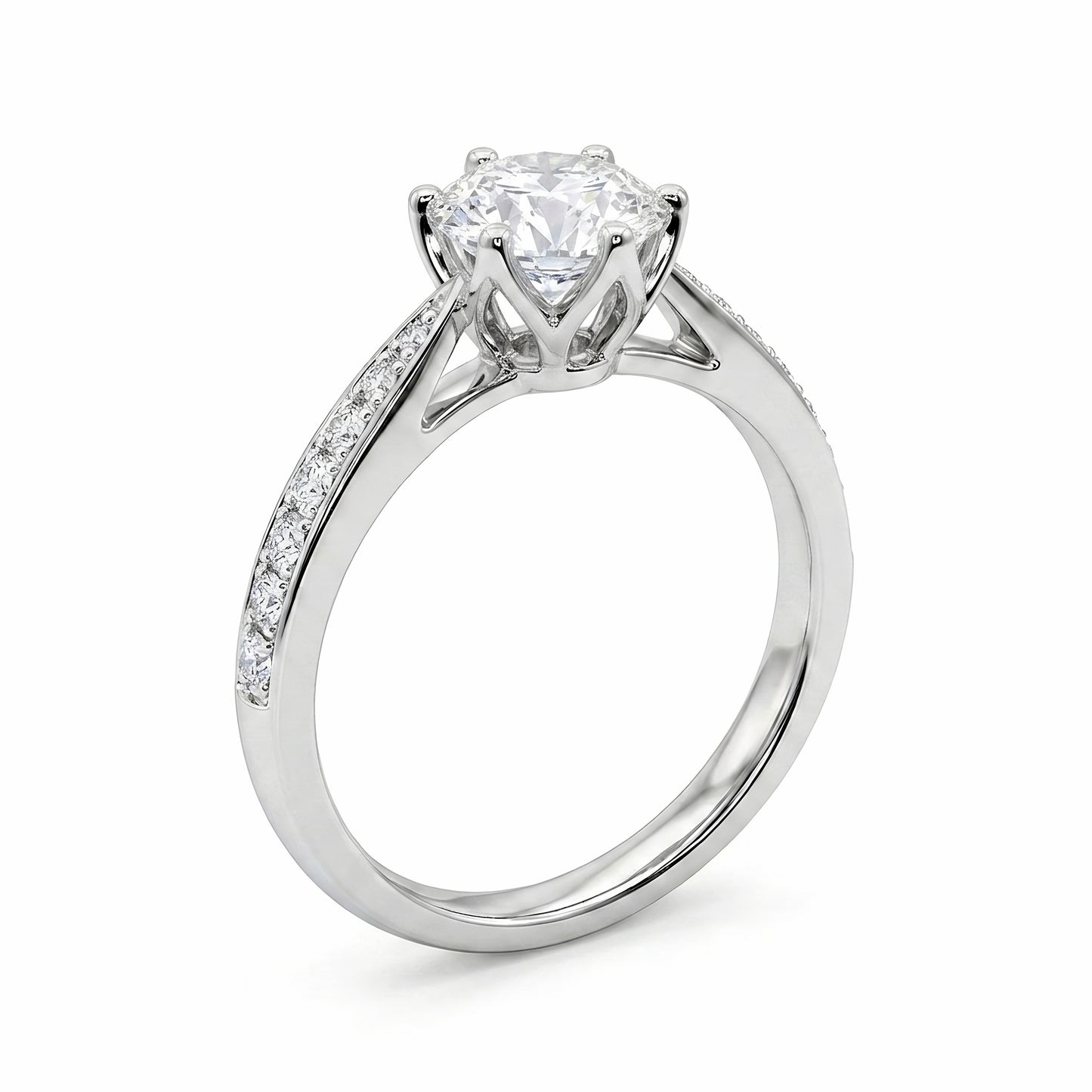 The Flora | Tulip Setting Lab-Grown Diamond Ring