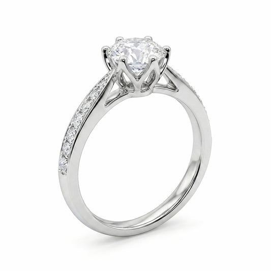 The Flora | Tulip Setting Lab-Grown Diamond Ring