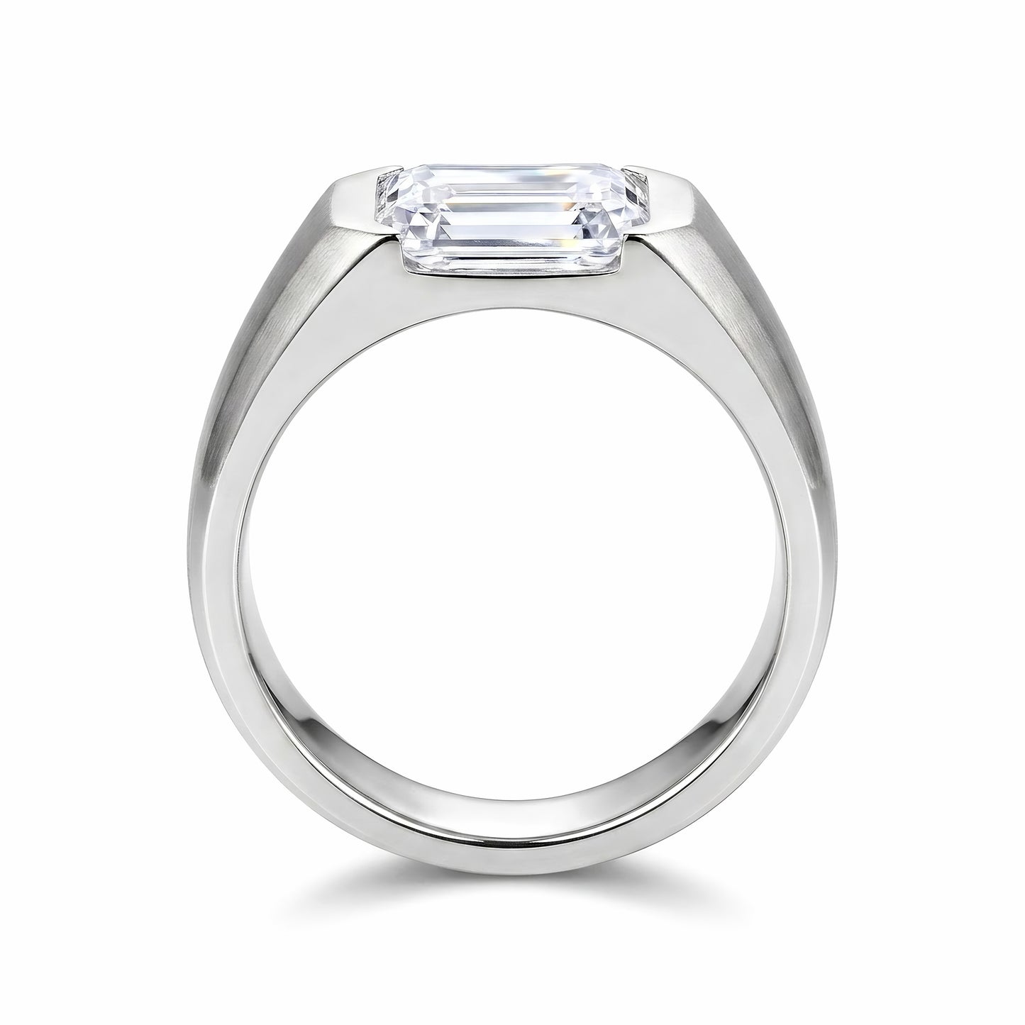 The Archimedes | Emerald Cut Men's Diamond Ring (18K Gold & Platinum)