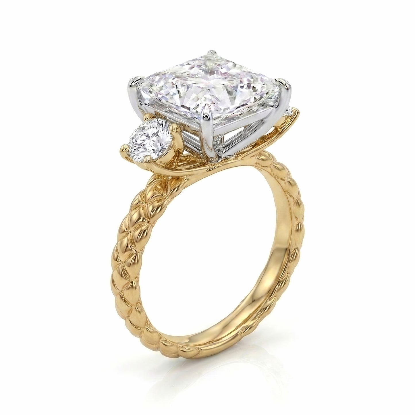 The Guinevere | Princess Cut Three-Stone Lab-Grown Diamond Ring