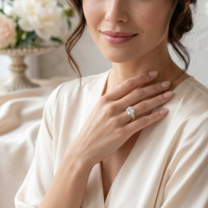 The Guinevere | Princess Cut Three-Stone Lab-Grown Diamond Ring