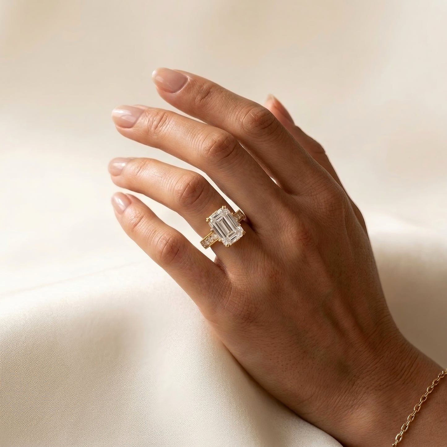 The Astor | Vintage Emerald Cut Lab-Grown Diamond Ring