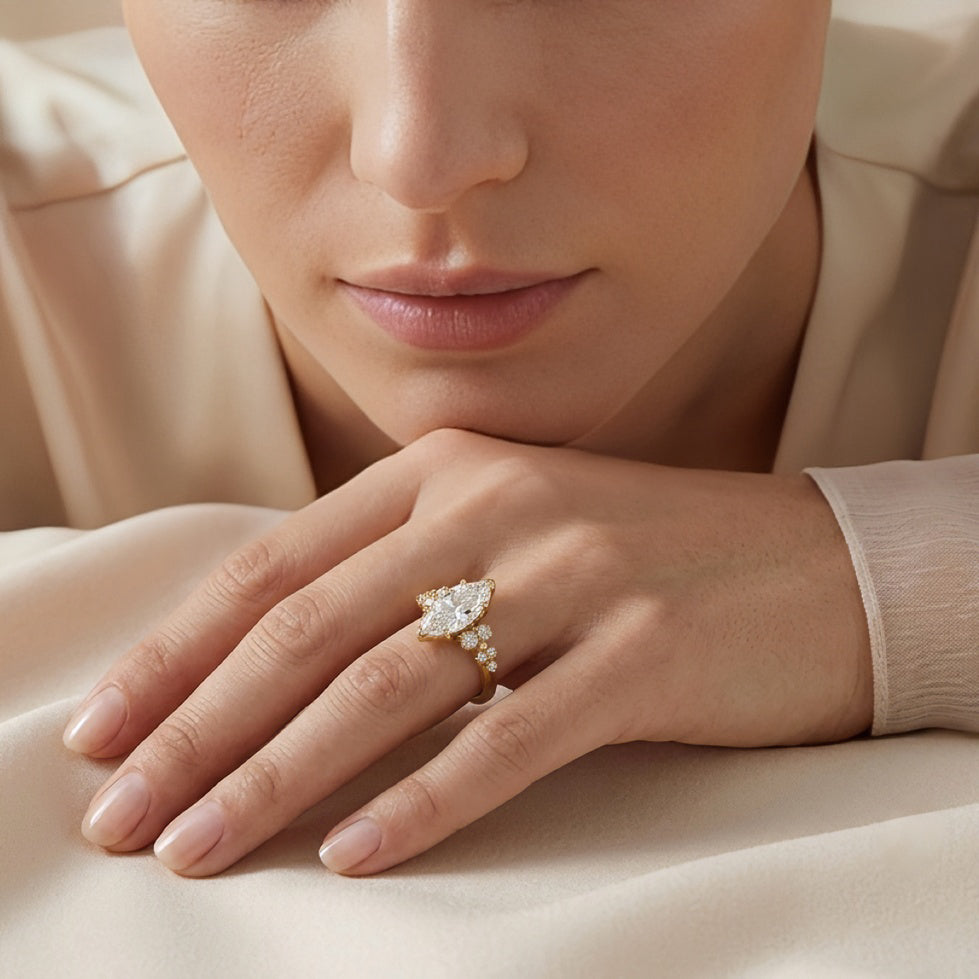 The "Berlin Love Letter" Marquise Cut Lab-Grown Diamond Ring